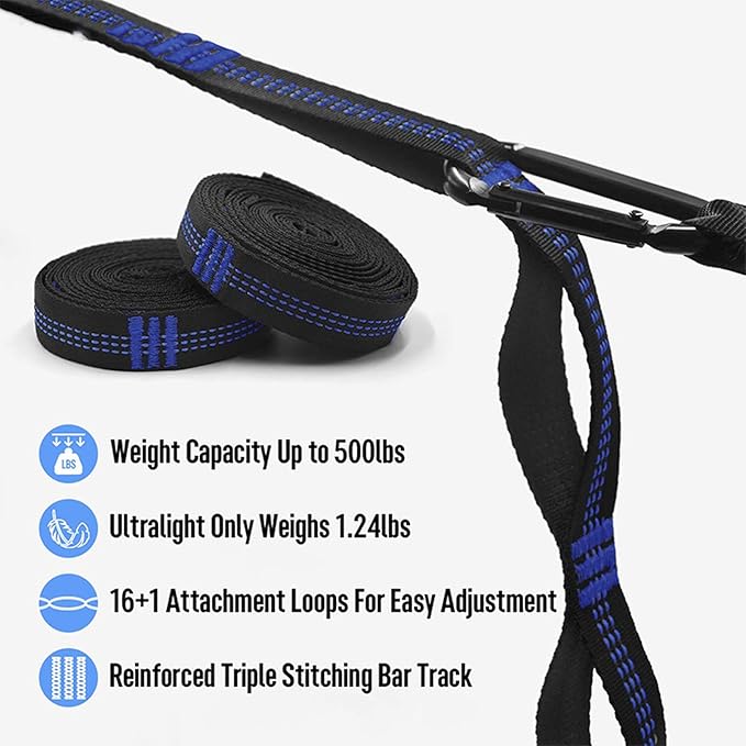 NOBRIM Camping Hammock Outdoor Portable Parachute Hammock Double Hammock Swing Hanging Chair Garden for Travel Patio Garden Backyard