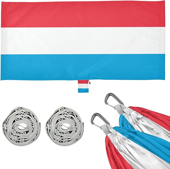 National Flag of Luxembourg Hammocks with Portabl Carry Bag Backyard Hammock for Indoor Outdoor Patio