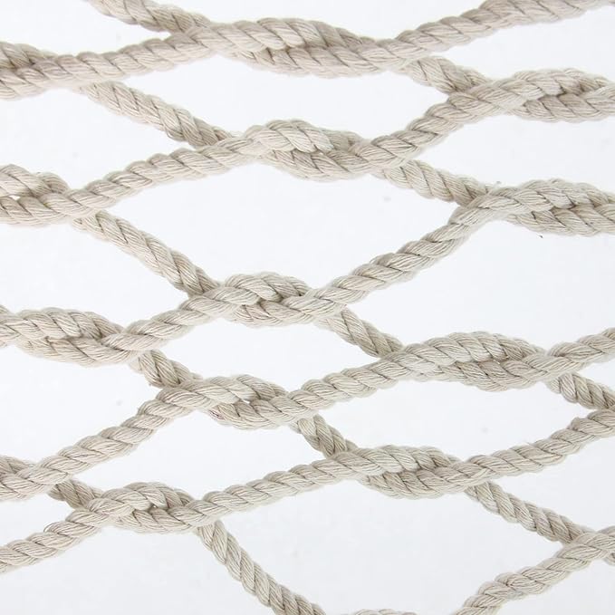 Northlight 78" White Lattice Macrame Netted Hammock with Bars