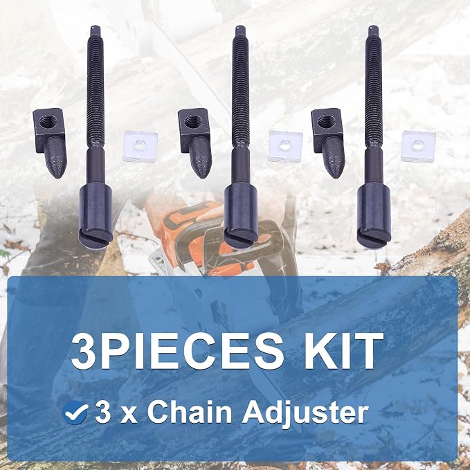 3 Pack Chain Adjuster Screw Kit for Husqvarna 395 394 XP 395XP Chainsaw, 394XP 395XP Chain Adjuster Tensioner Screw Chainsaw Parts Replace 503 46 77 01, 503467701, 503 46 77-01