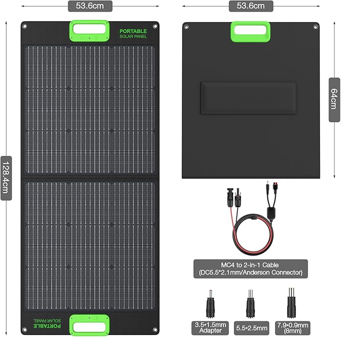 Solar Generator 2400W Portable Power Station with 2x100W Solar Panel (Ship Separately),1843.2Wh LiFePO4 Battery Backup,4 AC Outlets Up to 2400W, for Outdoor,Off-Grid Living,RV Trip,Home Emergency