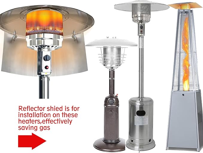 Outdoor Heaters for Patio Heater Reflector Shield Heat Shield,Portable Foldable Heat Deflector Heater Shield for Outdoor Heat Lamps Propane Heaters Outdoor Patio Heater Parts Patio Accessories