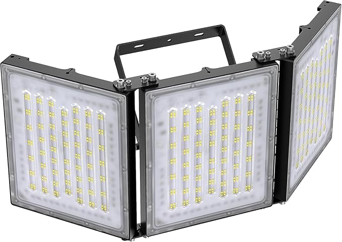 STASUN 480W LED Flood Light, Mini Series Exterior Floodlight, 48000LM 6000K Daylight White, IP66 Waterproof, 3 Adjustable Panels, Outdoor LED Security Lighting for Backyard, Driveway, Parking Lot