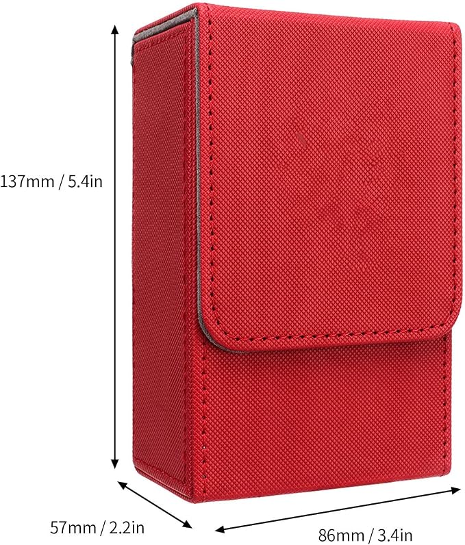 Haofy PU Leather Tarot Storage Box Sun Moon Design Large Size Felt Lined Holds 95+ Cards for Universal Standard Tarot Cards (Red)