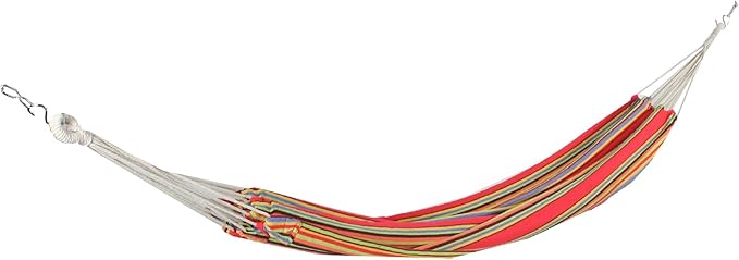 Northlight 77" Red and Yellow Striped Woven Single Brazilian Hammock