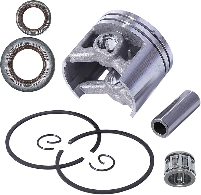 50MM Piston Kt for Stihl 044 MS440 W/Rings 12MM Wrist Pin Chainsaw 1128 030 2015, Piston Kit, Piston Needle Bearing, Oil Seal