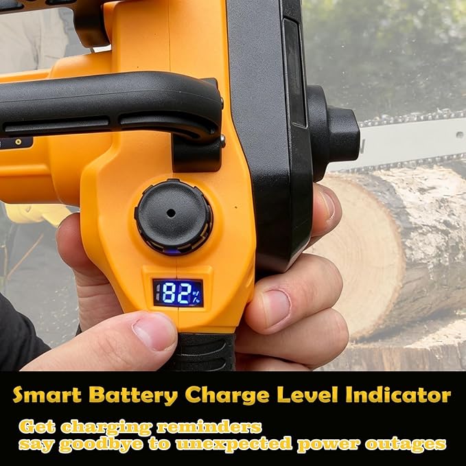 12" Cordless Chainsaw Compatible with Dewalt 20v Max Battery with Auto Oiler & Security Lock,Brushless Electric Chain saw for Wood Cutting, Tree Trimming (Battery Not Included)
