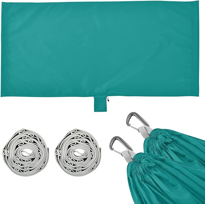 Blue-Green Solid Color Pure Plain 330lb Capacity Outdoor Hammocks with Hanging Rope Indoor Hammock for Outside Patio Garden hamacas para Deck
