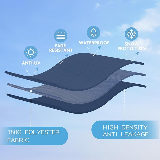 GREEN PARTY 15 ft Rectangular Patio Umbrella with Base Included, Large Double-Sided Outdoor Table Umbrella with Crank, 1.9" Pole UPF 50+ UV Resistant for Pool Deck Backyard Garden, Navy Blue