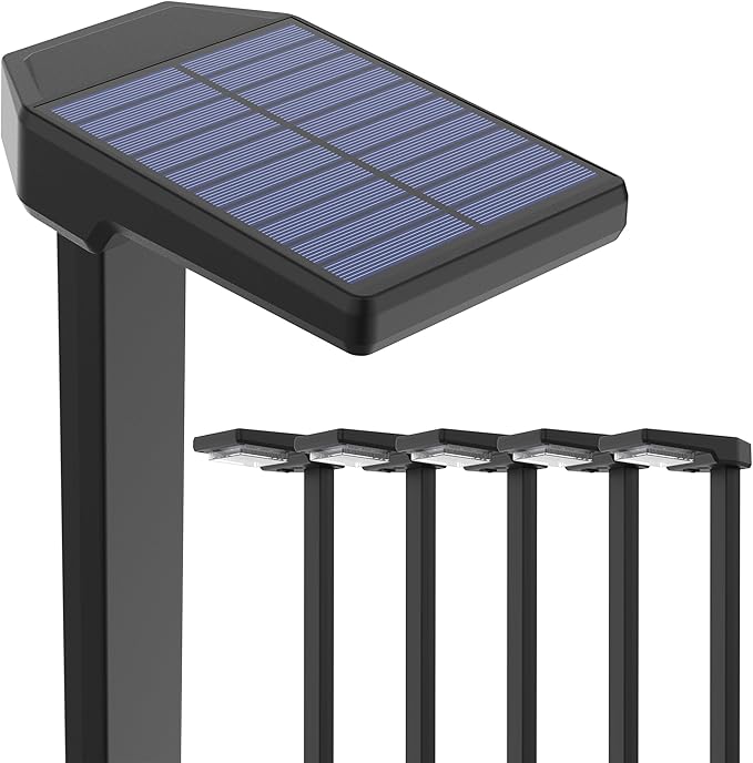 AUDERWIN 6 Pack Color Changing & Sync Smart Solar Pathway Lights, Solar Lights Outdoor Waterproof, 9 Modes (Warm White/Cool White/RGB) Landscape Lighting for Driveway, Walkway, Garden, Yard, Patio