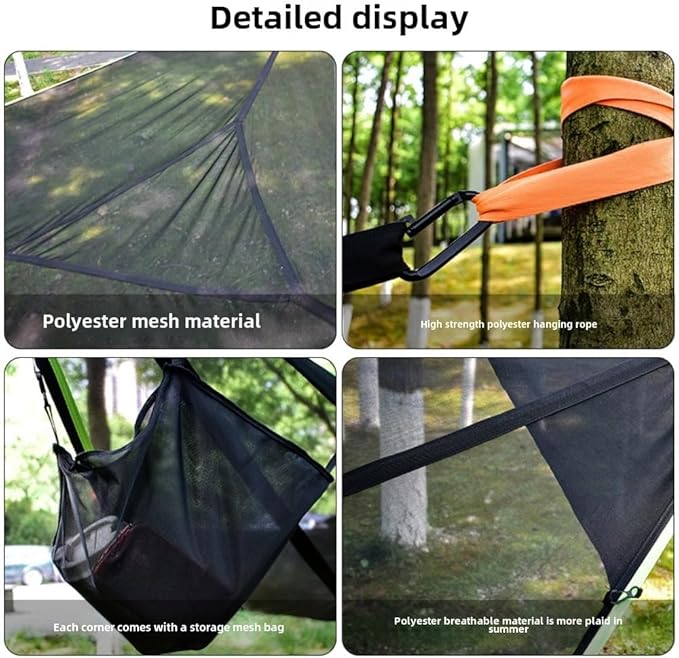 Air Triangle Camping Hammock, Multi-Person Portable Hammock for Adults and Children, Family Triangle Hammock, 1-3 Adults and Children Maximum Weight Capacity 440 lbs