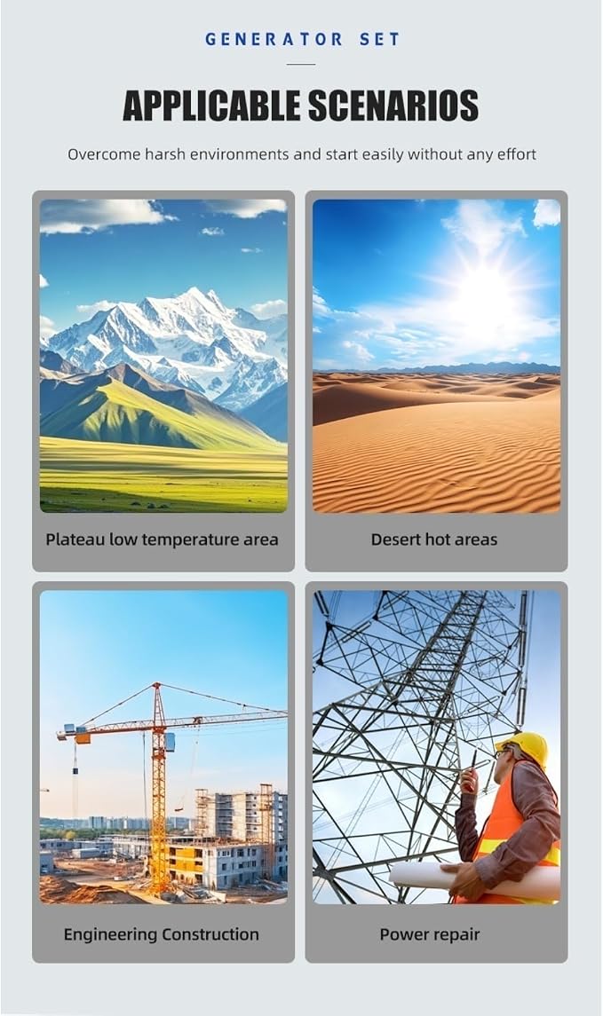 Portable Generator System Emergency Backup Power Supply for Outdoor Work Industrial Sites and Remote Commercial Energy Demand Applications