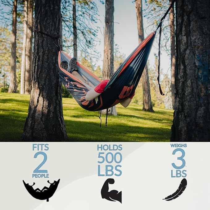 Rincon Official (Oregon State University) University College Hammock - Premium 210T Nylon, Spacious 112 x 74 inches (LxW) Double & Single Camping Hammock - Portable Gear for Students and Alumni
