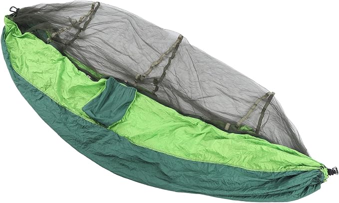Camping Hammock Breathable Lightweight Portable Double 2 Person Hammock Tent, Outdoor Travel Hammock with Net, for Hiking Backpacking Survival Adventure