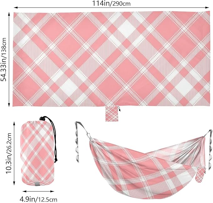 Red Checkerboard 330lb Capacity Hammocks for Camping with Portabl Carry Bag Swing Hammock for Indoor Outdoor Patio soporte para hamacas para adultos