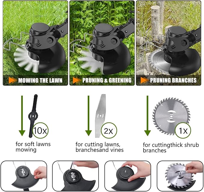 Battery Operated Weed Eater, 21v/2ah Electric Wacker Weed,2.0Ah Li-Ion Battery Rechargeable Wacker Weed Cordless