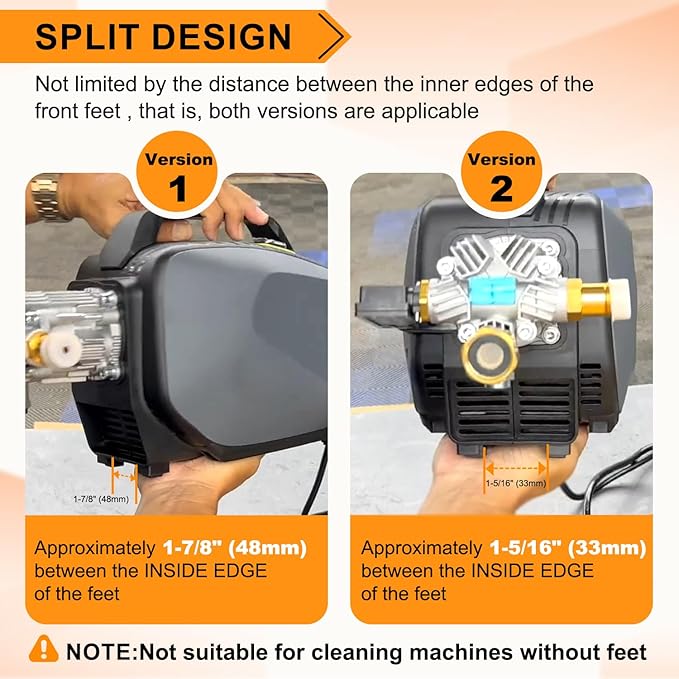 Split Mount/Foot Clamp/Anti-Vibration Bracket Compatible with Active 2.0 Electric Pressure Washer, Increasing Friction, Preventing Movement