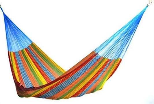 The Ultimate Mayan Relaxation Hammock | Perfect for 1 to 3 People | Comfortable, Beautiful, & Hand Made in the Yucatan | Outdoor & Indoor Hammock Bed | by Hammocks Rada | (Multicolor Family Size)
