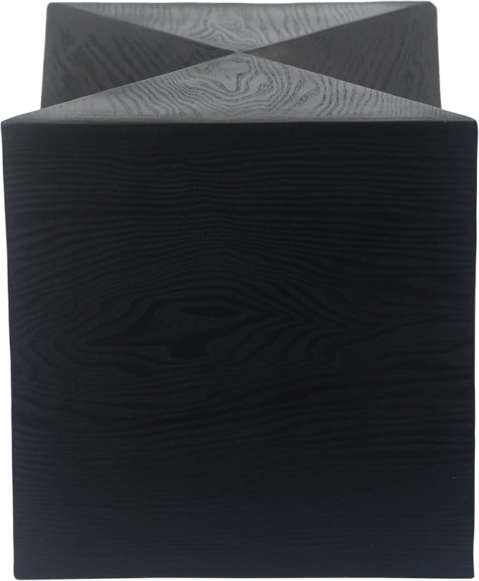 Concrete Side Table, Black, Prismatic Shape