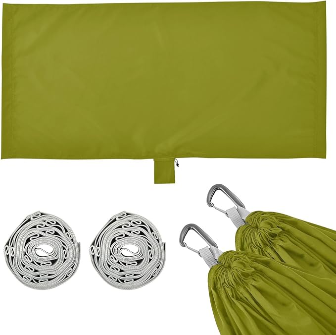 Solid Grass Green Color 330lb Capacity Camping Hammock with Hanging Ropree Hammock for Outside Beach Patio Garden hamaca con Base para adultos