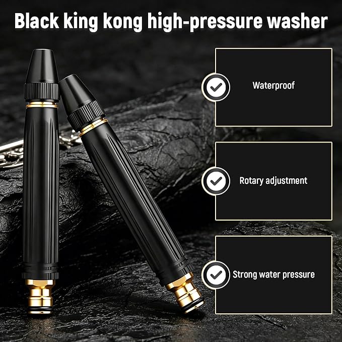 Home High-Pressure Car Wash Water Gun, 2026 Upgraded Car Wash Water Gun Garden Hose Sprayer, Adjustable Spray Patterns, for Watering Plants and Vegetables, and Car Washing (Pacifier Interface)