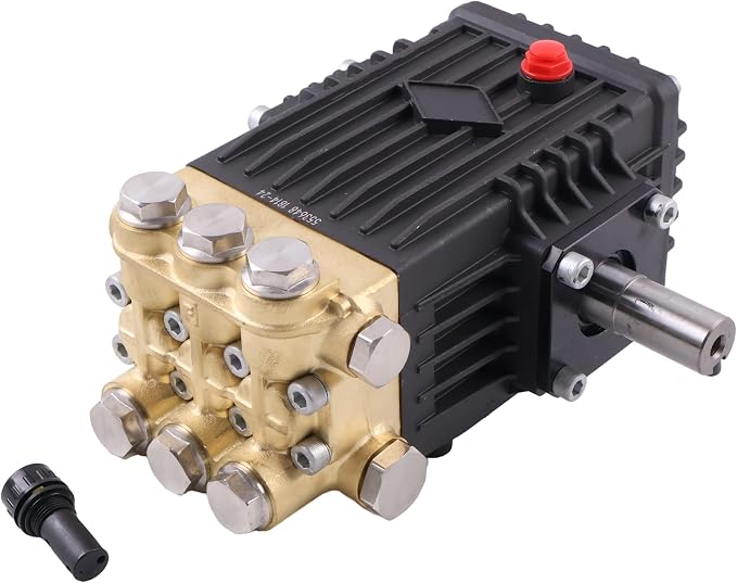 Triplex Pressure Washer Pump TS1811 T-47 Series 4.5GPM 3500PSI 1125RPM 24MM Solid Shaft