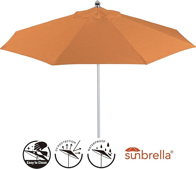 9ft Sunbrella Universal Patio Umbrella Replacement Canopy Cover- Fitx 8 Ribs Umbrella