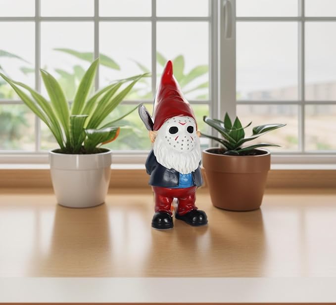 Garden Gnomes Outdoor Decor Horror Gnome Statues for Yard Decorations Gag Gifts for Women and Halloween