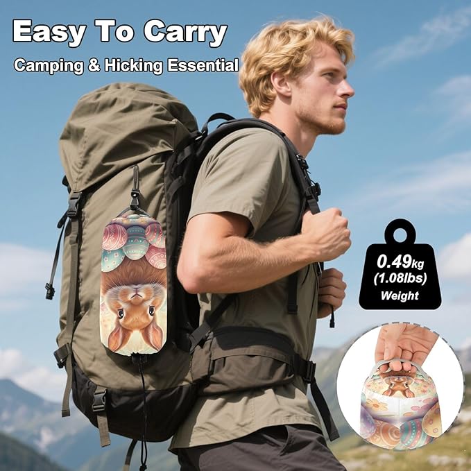 Hammocks for Outside Easter Bunny Camping Hammock Portable Hammocks with Tree Straps and Carry Bag Camping Accessories for Hiking Beach Outdoor