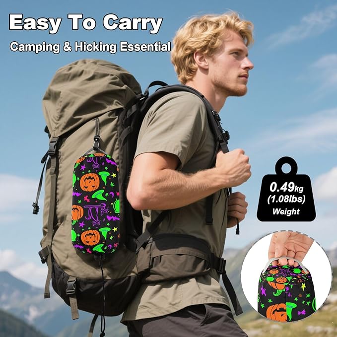 Hammocks for Outside Halloween Elements Camping Hammock Portable Hammocks with Tree Straps and Carry Bag Camping Accessories for Hiking Beach Outdoor