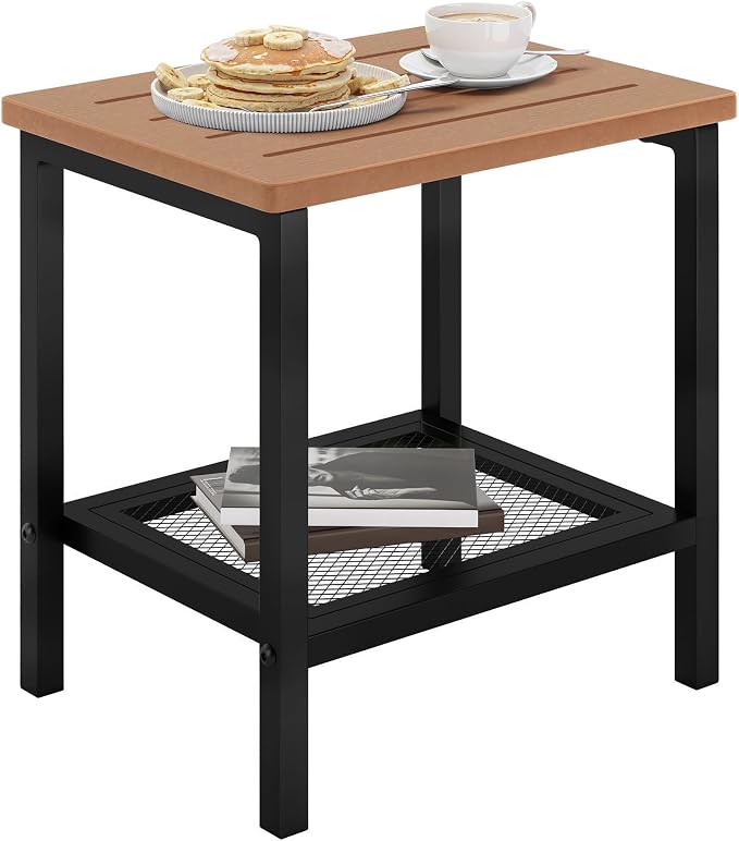 Outdoor Side Table, Yellow Brown