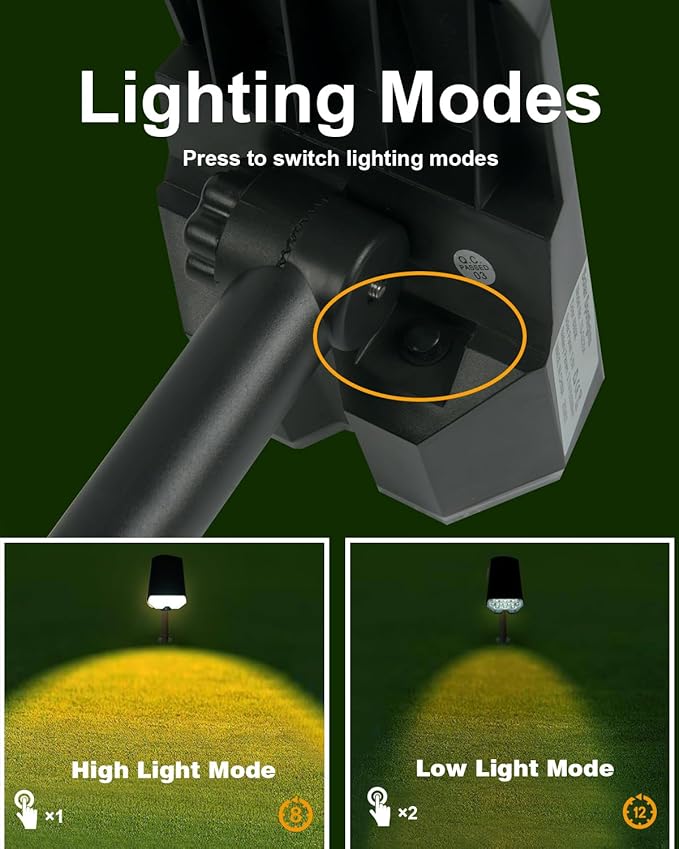 2 Pack Solar Powered Outdoor Spot Lights Outside Waterproof 20 LEDs Landscape Spotlights Dusk to Dawn for House Yard Tree, Plants, Walls, Path, Garden, Statues, Superior Accent Lamp Warm White