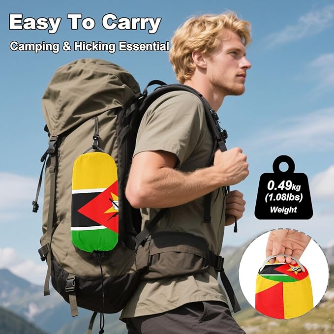 National Flag of Mozambique Hammocks with Portabl Carry Bag Backyard Hammock for Indoor Outdoor Patio
