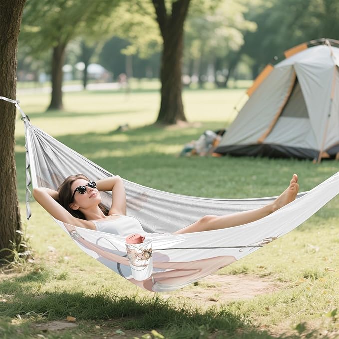 Sexy Anime Girl Outdoor Hammock with Portabl Carry Bag Indoor Hammock for Outside Patio Backyard Poolside