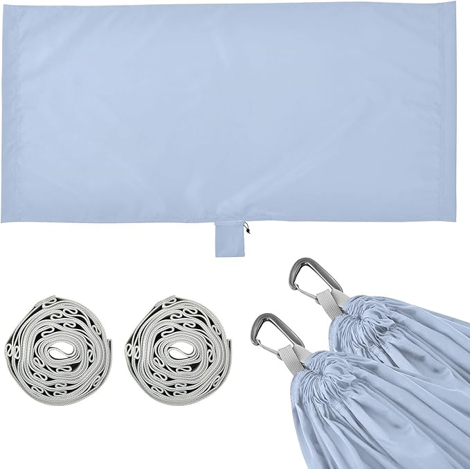 Light Blue 330lb Capacity Outdoor Hammocks with Hanging Rope Rope Hammock for Outside Camping Essentials hamaca con Base para adultos