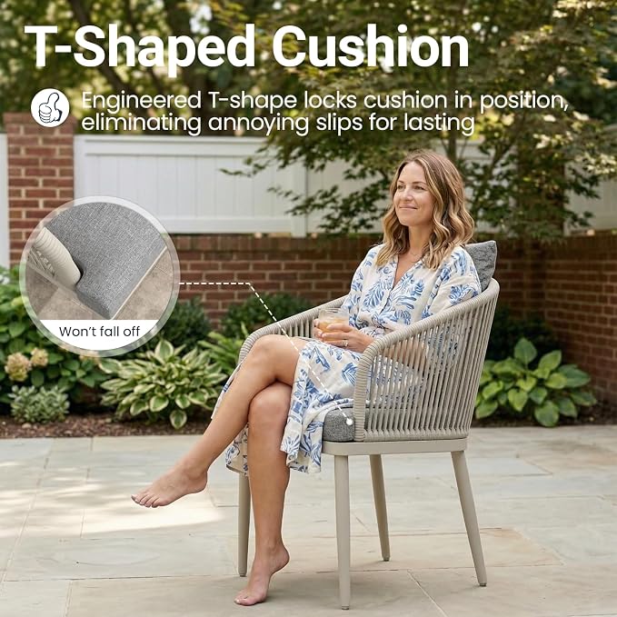 9-Piece Patio Dining Table Sets, Woven Wicker Dining Set with Rectangular Aluminum Table and Dining Chairs Modern Outdoor Dining Furniture Set for Outdoors and Indoors