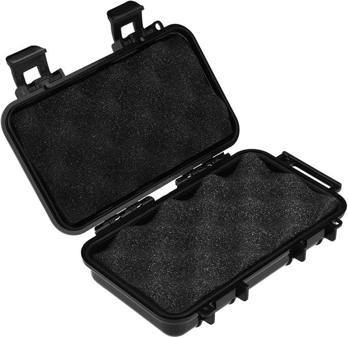 Naroote Outdoor Storage Box, Patio Storage Box Outdoor Pressure Proof Survival Storage Case with Shock Absorbing Pad Container for Small and Miniature Electronic Device (#2)