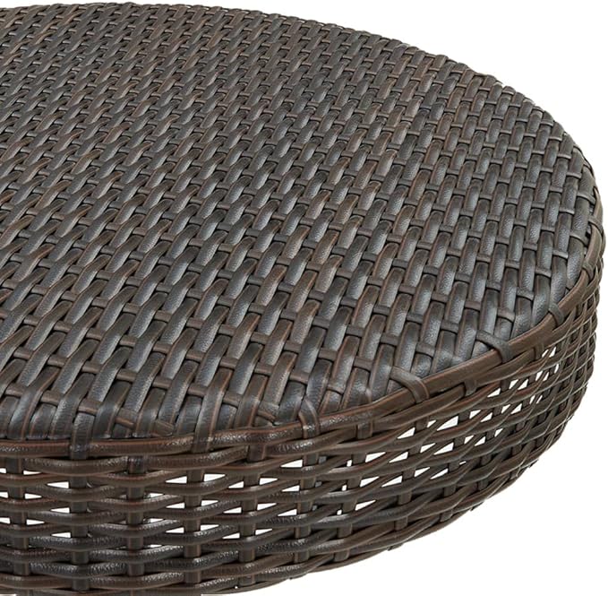 5 Piece Patio Bar Set with Cushions Poly Rattan Brown, Outdoor Patio Sectional, Outdoor Sofa Set, Furniture Conversation Sets, Outdoor Porch Furniture for Balcony, Yard