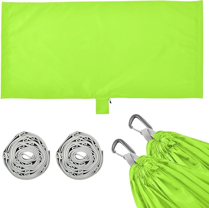 Green Yellow Solid Color Pure Plain 330lb Capacity Camping Hammock Tree Hammock for Outside Camping Essentials hamacas para Patio