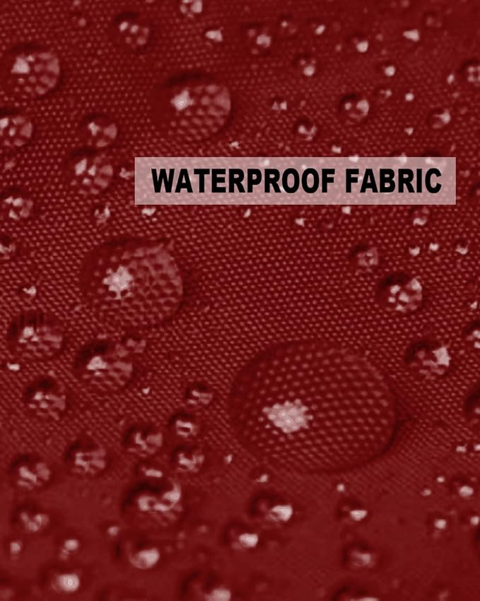 Prime Leader Outdoor Waterproof Pillow Covers Set of 2, Chinese Style Pattern Red Background Patio Throw Pillow Covers, Decorative Cushion Case for Couch Sofa Furniture Garden, 18x18 Inch