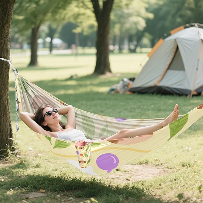 Cartoon Cute Brown Bear 330lb Capacity Outdoor Hammocks Swing Hammock for Indoor Outdoor Patio hamaca para Patio Exterior