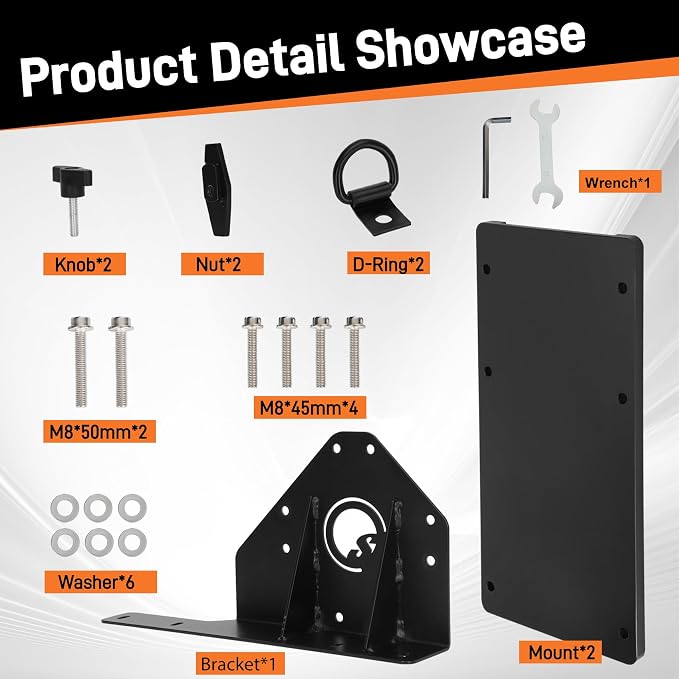 Can-Am Defender Chainsaw Mount for Can-Am Defender and Commander Models, UTV Chainsaw Mount, Includes Wrench, Easy to Install, Made of Sturdy Material, with Straps