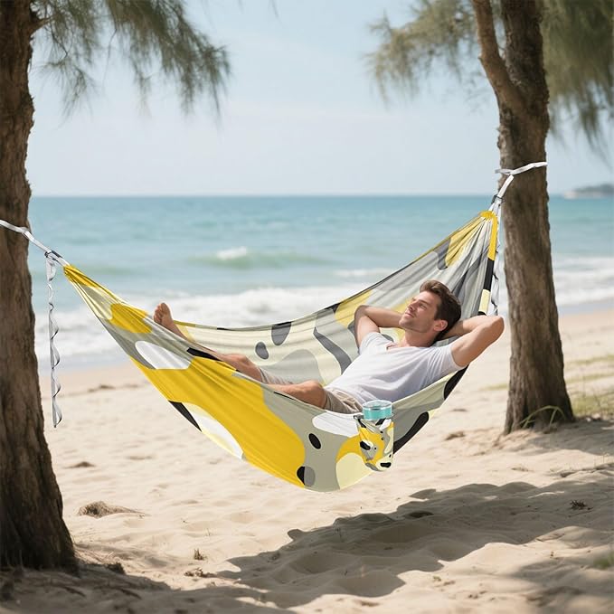 Camouflage Yellow 330lb Capacity Camping Hammock with Portabl Carry Bag Rope Hammock for Outside Camping Essentials hamacas para adultos con soporte