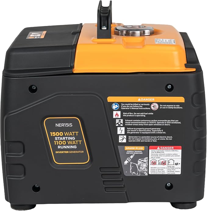 Pulsar 1500 Watt Portable Quiet Inverter Generator Gas Powered, Small Ultra Lightweight Quiet Generator for Camping, Tailgating, Home Backup