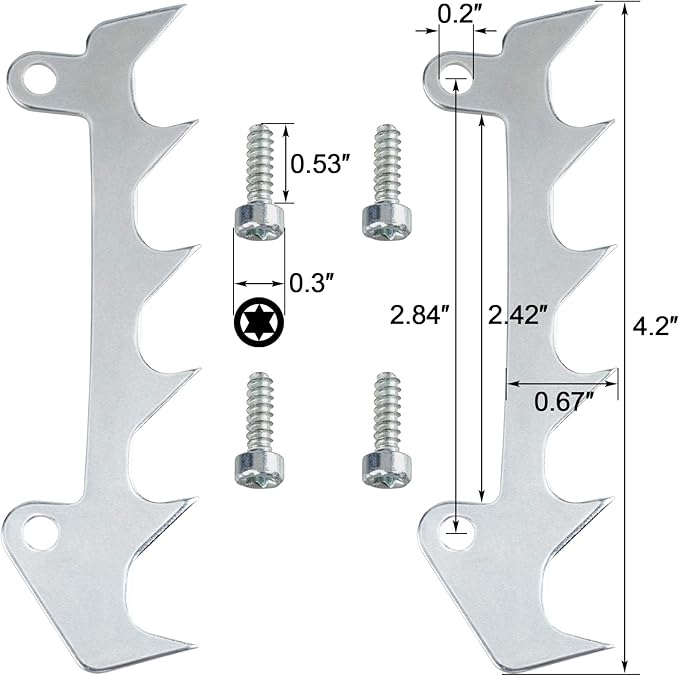 PAGOW 2 Pairs MS170 Metal Bumper Spike Felling Dog & Screw for Stihl MS180 MS200 MS201 MS210 MS230 MS250 MS171 MS181 MS211 017 018 020 021 023 025 019T MS190T MS192T MS193T MS200T Chainsaw