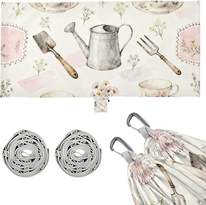 Vintage Tea Set Hammocks with Tree Straps Swing Hammock for Indoor Outdoor Patio