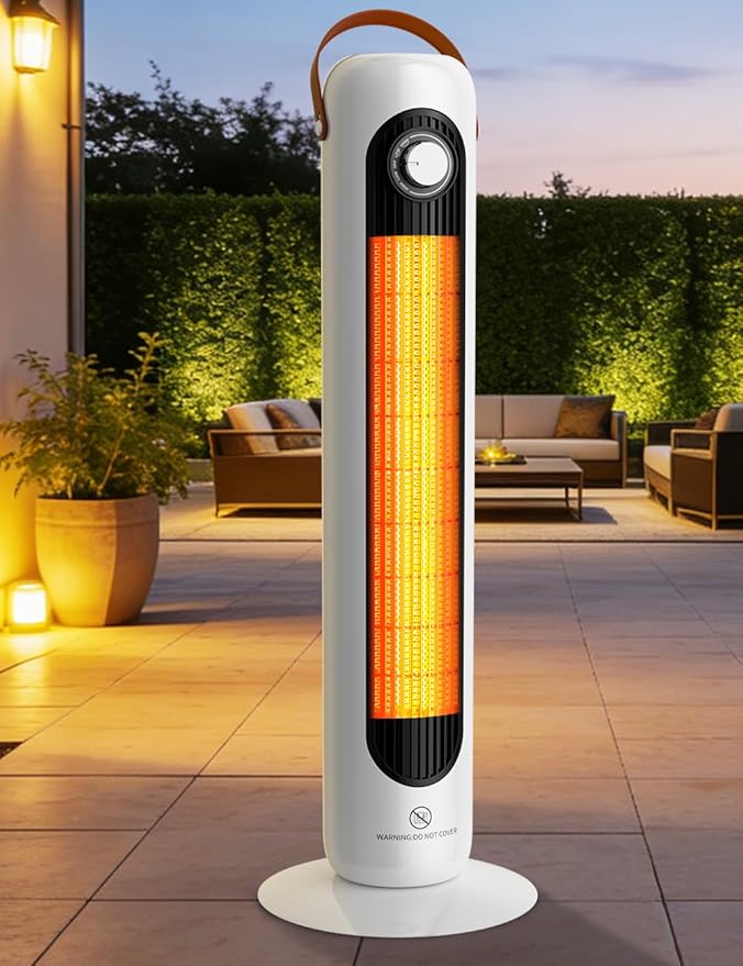 24" Space Heater with 4 Heat Modes, 70° Oscillation, Overheating & Tip-Over Protection Portable Electric Heaters for Indoor Use, 1500W PTC Ceramic Heaters for Large Room/Office/Bedroom