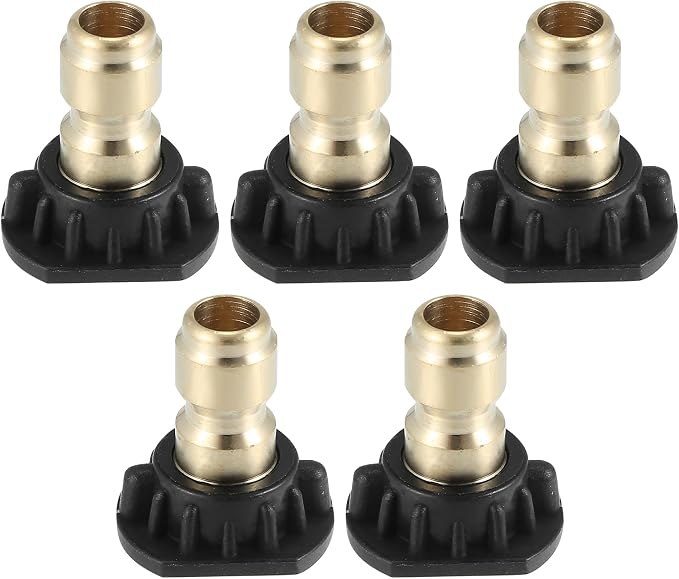 X AUTOHAUX High Pressure Washer Spray Nozzle Tips Quick Connector Black 5 Pcs