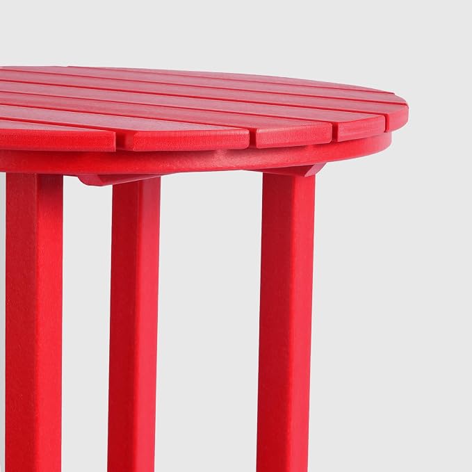 WestinTrends Malibu 37" Counter Height Round Outdoor Patio Bistro Bar Table, Red