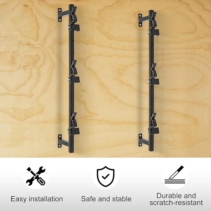 Weed Eater Rack Trimmer Racks for Enclosed Trailers 3 Place Landscape Trimmer Edger Locking Holder for Enclosed Trailers & Walls Steel Landscape Truck Holder Lawn Equipment Accessories